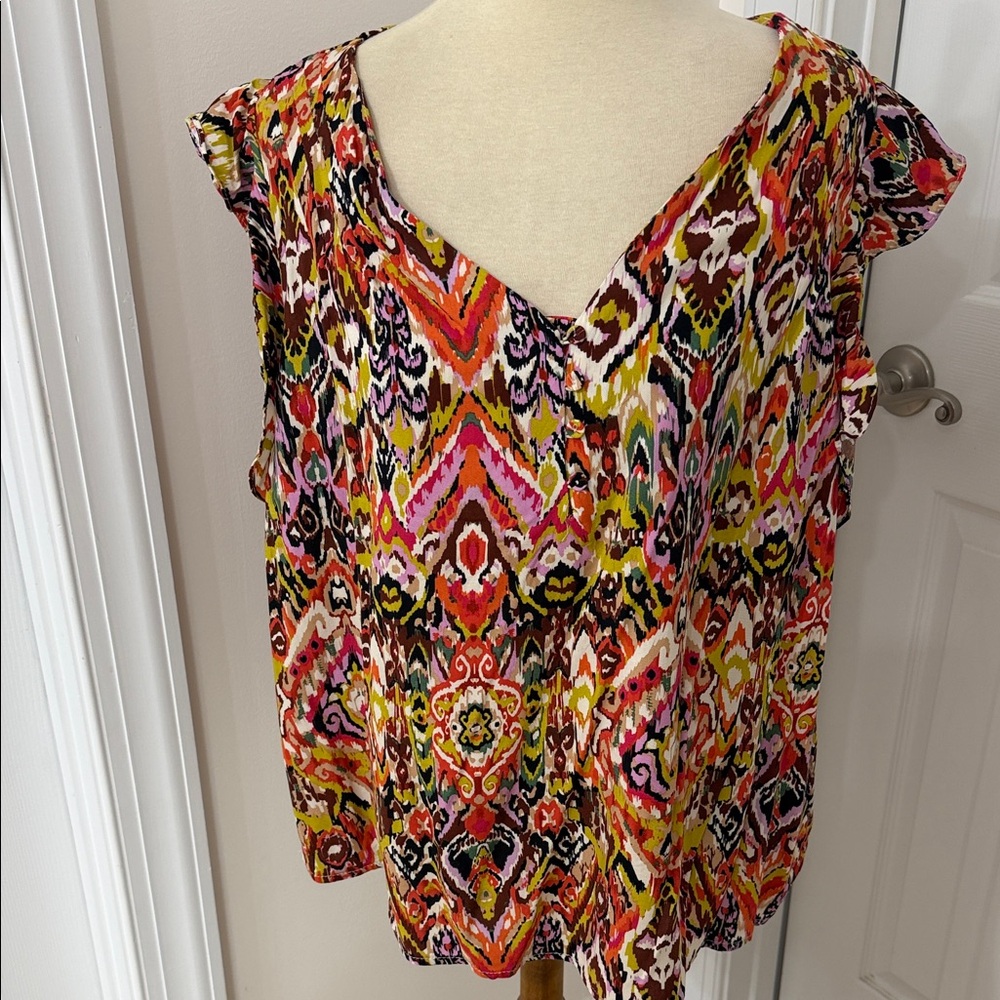 Christian Siriano Colorful Blouse